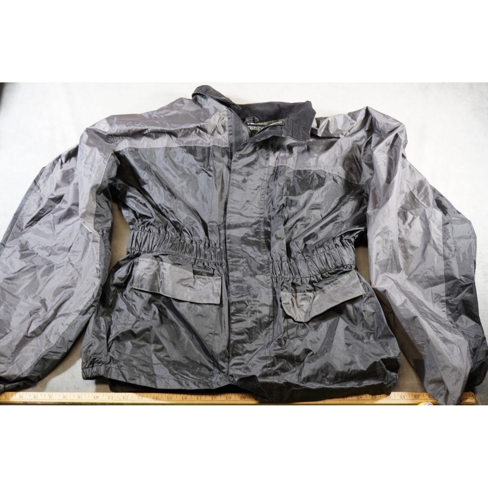 Himalaya Motor Bike Wear Mens Waterproof Jacket Black Gray Size XXL Night Vision